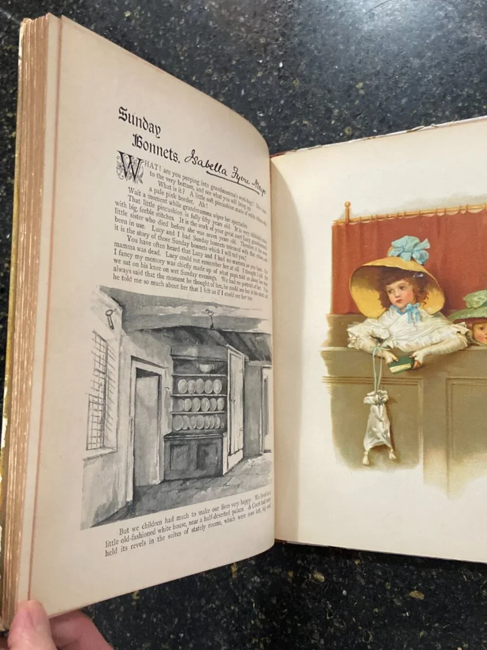 Victorian Chromolithograph Book, Marie Seymour Lucas Illustrations, Circa 1890,
